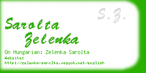 sarolta zelenka business card